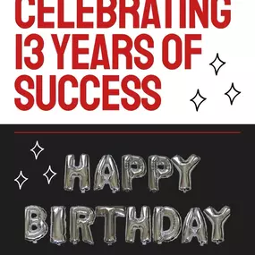Celebrating 13 years of helping people! We look forward to helping more in the next 13+ years! Call us for a free insurance quote today!