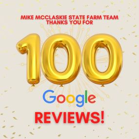 Thank you for 100 Google reviews!