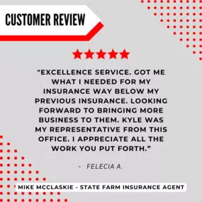 Mike McClaskie - State Farm Insurance Agent
Review highlight