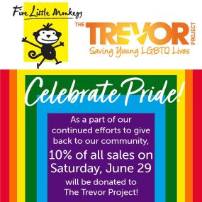 ???? Celebrate Pride with us this Saturday! We’re donating 10% of all sales (in-store or online) to @trevorproject ????️‍????