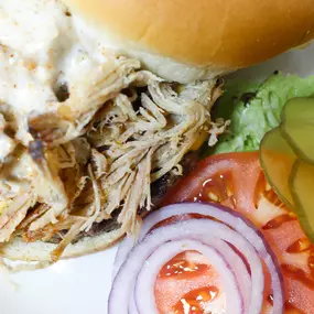 Marlowe's pulled pork sandwich