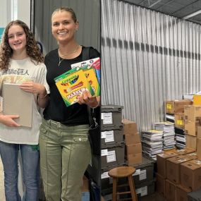 Stuff The Bus is in action! Such an amazing organization to help prepare our local students for an amazing school year! We will continue to collect donations at our drop off locations until July 26th