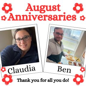 Shout out to some of our awesome team members as we celebrate their work anniversary this month! Claudia and Ben are so hardworking and we are so thankful for all you do! Happy work anniversary!????????