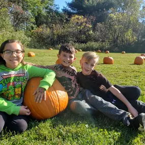 Thank You, Thank You, Thank You for another HUGELY SUCCESSFUL PUMPKIN GIVEAWAY!297 pumpkins  made their way home with excited children to be carved or painted!!! I am still in awe of how amazing our community is! We LOVE hosting these fun events & we are so very THANKFUL for the support we get from all of you!!! The weather was perfect! The treats were delicious!! And the best part was seeing so many happy and excited children running around enjoying themselves and picking their favorite pumpkin