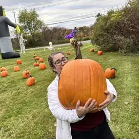 When I tell you the pumpkins for our giveaway are HUGE….I’m not exaggerating! Lol 
(All pumpkins have been reserved at this point)