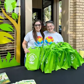 Happy Arts Fest! Lindsay and Jen are set up on the corner with our free tote bags! First 500 kids and they’re going fast fast FAST!