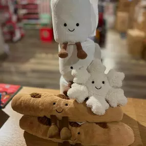 We caption this photo “First Snow” by @jellycat ????????❄️

#firstsnow #winter #toiletpaper #bread #jellycat #statecollegetoystore