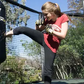 Give your kids a new twist on the trampoline with our NEW training bag!

Hours of enjoyment and physical training for the budding extreme athlete in every family or for little ones trying out martial arts.
Call (615) 595-5582 to start building backyard memories that last a lifetime