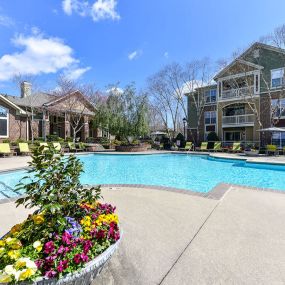 Enjoy one of our two sparkling swimming pools with more than enough lounge chairs to relax and catch some rays at Alden Place at South Square Apartments