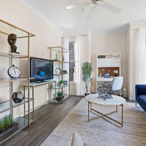 Living Room at Alden Place at South Square,