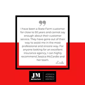 We’re so grateful for our amazing customers! Your kind words and trust mean the world to us. A huge thank you to everyone who continues to choose Jessica McArdle State Farm. We love serving our community!