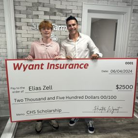Excited to present our Charlottesville High School student athletic scholarship to Elias Zell! We wish him luck at Virginia Tech Engineering this fall! Elias plans on continuing his love of soccer at VT’s club level. Charlottesville High School