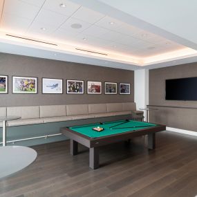 Game room with pool table