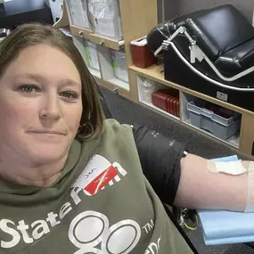 Not only did we help with the sugar intake of donors yesterday, we donated blood as well! Thanks to everyone who stopped by and donated blood at the blood drive yesterday!