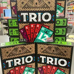 ???? NEW GAME at Toyology Toys!! ???? 
Trio is a clever card game that’s full of surprises and great for taking to camp, on a vacation or for a family game night! 
Come get Trio and check out other great games at Toyology Toys!