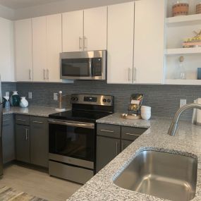 Spacious new kitchen with granite countertops