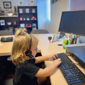 Training our future CEO! My little helper was hard at work —watering plants, mastering Connect 4, and running the office. At this rate, she’ll have my job soon!