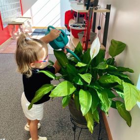 Training our future CEO! My little helper was hard at work —watering plants, mastering Connect 4, and running the office. At this rate, she’ll have my job soon!