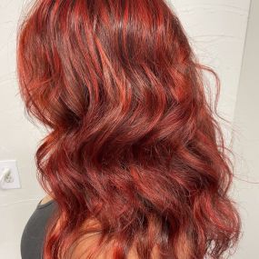 Full Head Highlights and Single Process Fire Red