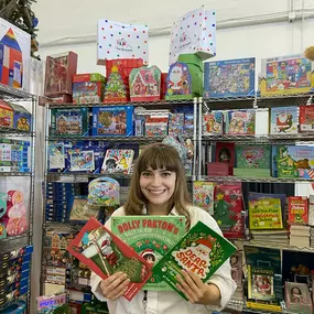 We’ll be at Chi-Omega Christmas Market again today until 8PM tonight! Come by and check out our great selection of Christmas books, puzzles and toys!