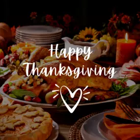 We will be closed on Thanksgiving Day!