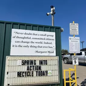 Joey gave us a tour of  Green Guy Recycling today and wow! you can drop basic stuff like boxes, bottles and oil 24 hours! If you have bigger loads of metal or appliances check them out during hours for the cleanest most organized junk yard ever! Thanks a lot Joey, you and the crew there are doing great work!
