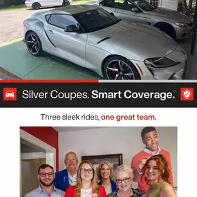 What are the odds? Three silver coupes and one fantastic insurance office. The Silver Coupe Club meets the SF fan club! Ready to join the smart drivers who choose us? Call us today for a quote!