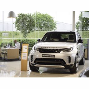 Land Rover inside of the Stockton showroom