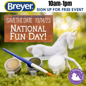 Save the date! 

Saturday October 14th 10am-1pm

Paint your own mini  @breyermodelhorsesofficial  #breyer #breyerhorses 

DM to hold your spot! Free event

#rumson #fairhaven #littlesilver #paintyourown #horse