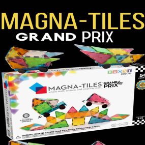 #Magnatiles are back in stock. New #glowinthedark and #sparkle and #grandprix sets.