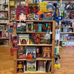 It’s Black History Month!
Come check out some amazing toys invented by black inventors and children’s books by black authors! Toys like Phase 10, Super Soaker, and the Upbounders puzzles as well as books like Change Sings by Amanda Gorman & Loren Long, Last Stop on Market Street by Matt de la Peña & Christian Robinson, and Hair Love by Matthew Cherry & Vashti Harrison!