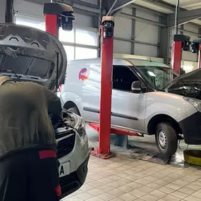 Inside the Vauxhall Service centre Wigan workshop