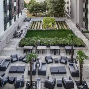 Outdoor Courtyard & Lounging Areas with Comfortable Seating