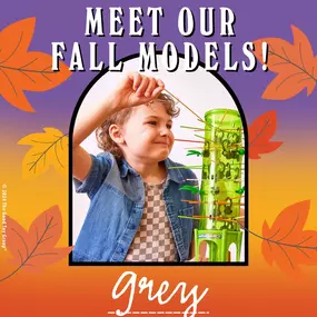 It's always a joy to watch kiddos Fall into Play when they get their hands on good toys! Our Fall superstar models are Zuri, Golden, Zelda, Bryson, Natalie, and Grey. Their playful personalities glow on the pages of our Fall Playbook, arriving in mailboxes and at toy stores across the USA and Canada this month!