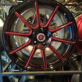 Noah's Tire Shop-rim red & black