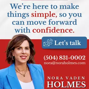 At Nora Vaden Holmes’ office in Metairie, LA, we believe in keeping things simple and clear. Whether you’re reviewing your coverage or planning for what’s next, we’re here to help you move forward with confidence. Let’s make the process easier—one step at a time.