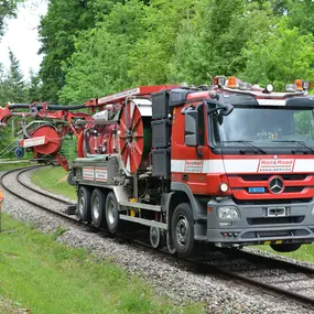 Rail & Road – Ihr Spezialist für gleisgebundene Kanalreinigungs-Einsätze