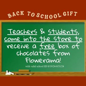 Welcome back students and teachers!  We have a free gift for you!  Come in today through 08/31 and claim yours!  No purchase necessary!