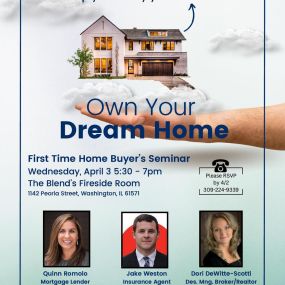 Are you currently renting and have dreams to buy your own home?
Are you unsure of where or how to even start looking into how to make this dream a reality? Join me and other industry experts on April 3rd to learn how to make this happen! Space is limited so make sure you RSVP soon.