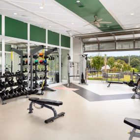 Spacious fitness center
