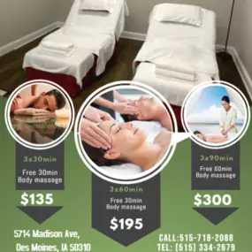 Massage techniques are commonly applied with hands, fingers, 
elbows, knees, forearms, feet, or a device. 
The purpose of massage is generally for the treatment of 
body stress or pain.