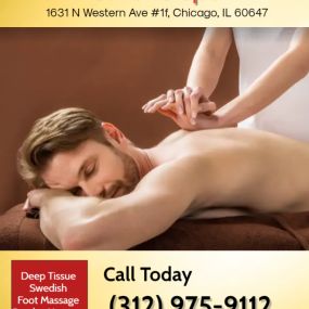 The full body massage targets all the major areas of the body that are most subject to strain and
discomfort including the neck,back, arms, legs, and feet. 
If you need an area of the body that you feel needs extra consideration, 
such as an extra sore neck or back, feel free to make your massage therapist aware and
they’ll be more than willing to accommodate you.