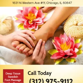 A massage therapist giving a foot massage will manipulate muscles and other soft tissues
 to improve circulation, relieve pain, and heal injuries in the area or to induce overall relaxation.