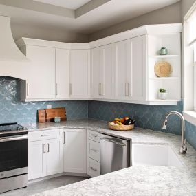 freshly refinished cabinets in a fort wayne kitchen