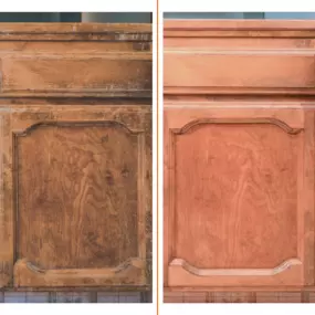 before and after cabinet refinishing in Grabill, IN