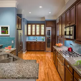 Vibrant kitchen after a cabinet makeover