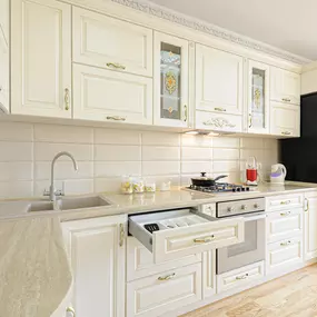 white cabinets after cabinet painting in Roanoke