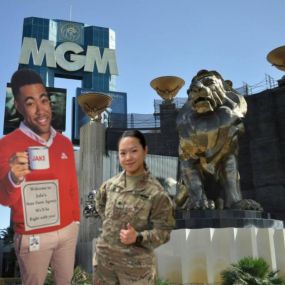 Jake at the MGM! 
You’re invited to stop by our office for a picture with “Jake”.  The first fifteen (15) friends who stop by and post your picture with “Jake” Today through Friday (6/28) will receive a fun gift and Gift Card to enjoy!
