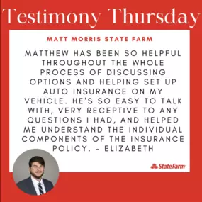 Drop on by the office and meet one of our wonderful account representatives like Matthew Townsend to experience how easy insurance shopping can be!
 
#insurelittlerock #MattMorrisStateFarm #MattyT #goodneighbor