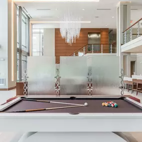 Resident lounge with pool table